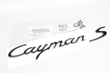 "Cayman" or "Cayman S" Script Emblem (987.1 & 987.2)