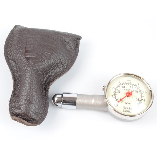 Porsche Tire Pressure Gauge with Leather Case